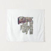 猫好きのための不機嫌な猫ミーム タペストリー (正面(横))