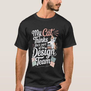 猫好きのための可愛いキルティングのユーモア 縫製 ニッティング Tシャツ