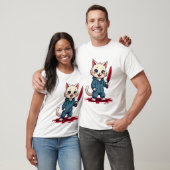 猫好きのための可愛いハロウィン 猫 ホラー 映画 Tシャツ (ユニセックス)