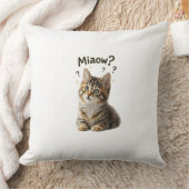 猫好きのための可愛い猫の枕「にゃあ?」 クッション (ブランケット)