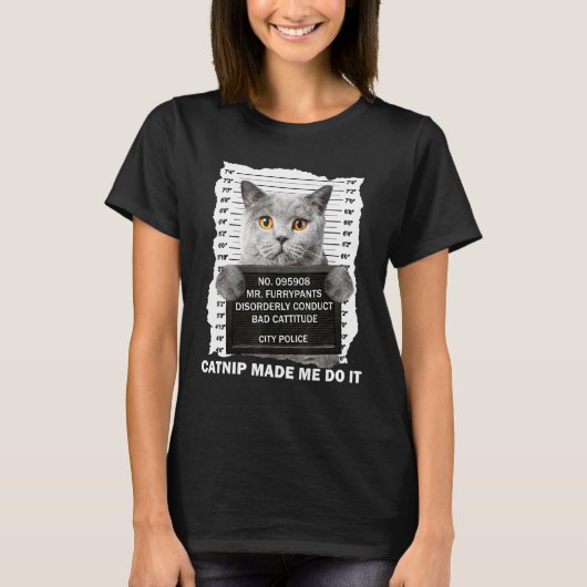 猫好きのための可愛い猫パパのネコのデザイン Tシャツ (正面)