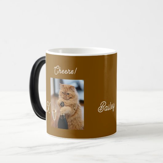 猫好きのための変色マグカップ Cheers Bailey モーフィングマグカップ (正面左)