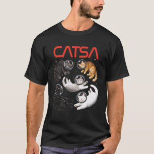 猫好きのための宇宙飛行士ねこ Tシャツ