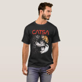 猫好きのための宇宙飛行士ねこ Tシャツ (正面フル)
