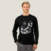 猫好きのための完璧なギフト、空飛ぶ猫サッカー トライブレンドＴシャツ (正面全体)