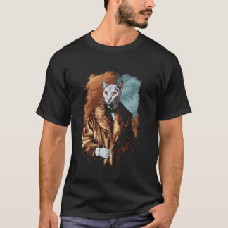 猫好きのための服 面白い猫の毛皮のコート 布 Tシャツ