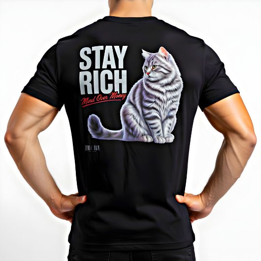 猫好きのための楽しいマネーマインドギフトTシャツ Tシャツ