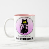 猫好きのための猫の毛の…ギフト ツートーンマグカップ (左)