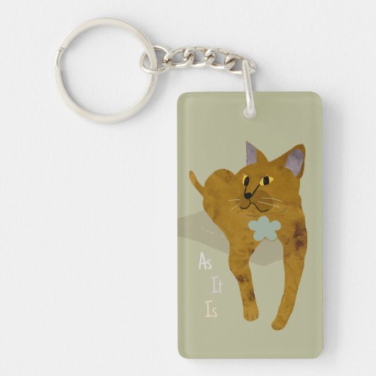 猫好きのための言葉の智慧のキーチェーン キーホルダー (正面)