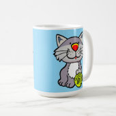 猫好きのための面白いキャラクターギフト コーヒーマグカップ (正面右)