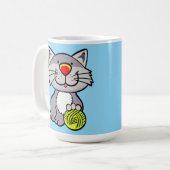 猫好きのための面白いキャラクターギフト コーヒーマグカップ (正面左)