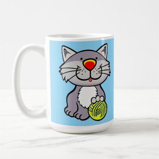 猫好きのための面白いキャラクターギフト コーヒーマグカップ (左)