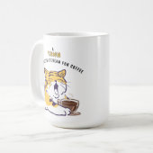 猫好きのための面白いコーヒー名言マグカップ コーヒーマグカップ (正面左)