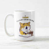猫好きのための面白いコーヒー名言マグカップ コーヒーマグカップ (左)