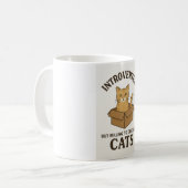 猫好きのための面白いデザイン コーヒーマグカップ (正面左)