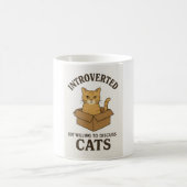 猫好きのための面白いデザイン コーヒーマグカップ (中央)