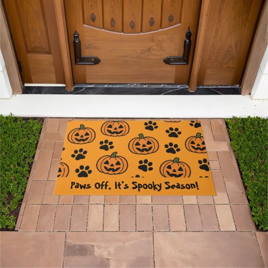 猫好きのための面白いハロウィンマット ドアマット (室外)