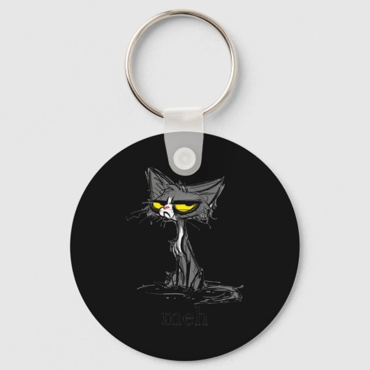 猫好きのための面白い猫のギフト キーホルダー (正面)