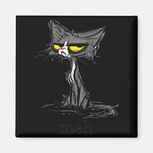 猫好きのための面白い猫のギフト マグネット (正面)