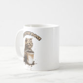 猫好きのための面白い猫のコーヒーマグ コーヒーマグカップ (正面左)