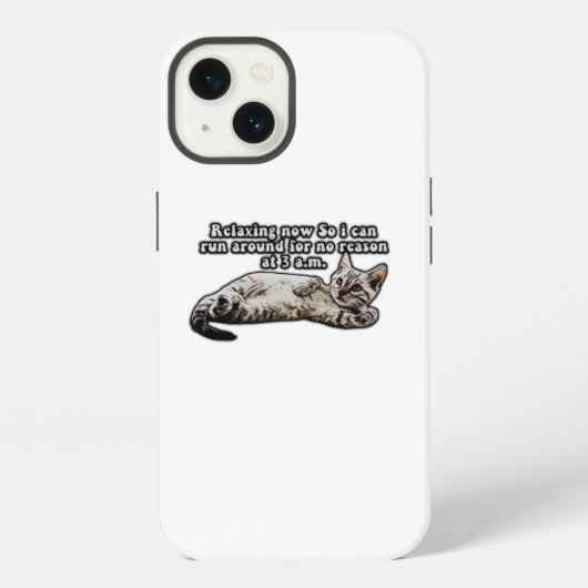 猫好きのための面白い猫のミーム iPhoneケース (裏面)