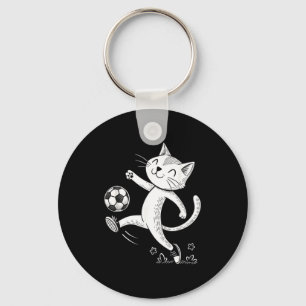 猫好きのための面白い猫サッカーボール キーホルダー