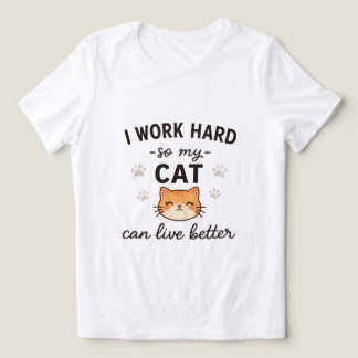 猫好きのための面白Tシャツ ワークハード トライブレンドＴシャツ
