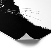 猫好きのための黒猫の横顔ポスター ポスター (角)