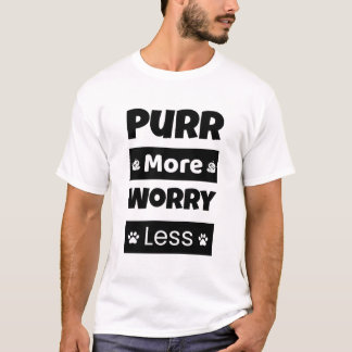 猫好きのための「もっと鳴いて、もっとリラックス」猫Tシャツ 可愛い猫グッズ Tシャツ