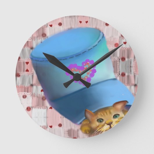 猫好きのための ラウンド壁時計 (正面)