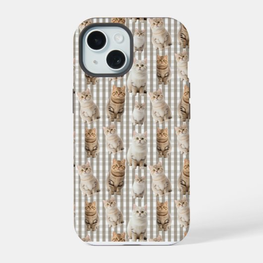 猫好きのためのiPhone 15 カバー (裏面)