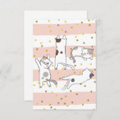 猫好きのまわりに 出欠カード (正面/裏面)