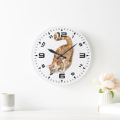 猫好きのアクリル壁掛け時計 ラージ壁時計 (ホーム)