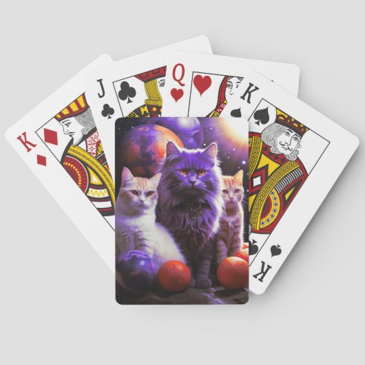 猫好きのカードトランプのポーカー トランプ (裏面)