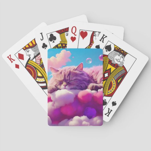 猫好きのカードトランプのポーカー トランプ (裏面)
