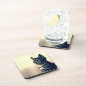 猫好きのギフト、猫のテーマのギフト、猫のコースター コースター (右側)