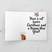 猫好きのクリスマスやんちゃな猫芸術 シーズンカード (内部)