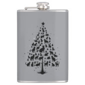 猫好きのクリスマスツリー1 フラスク (正面)