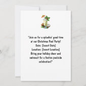 猫好きのクリスマスプールパーティー 招待状 (裏面)
