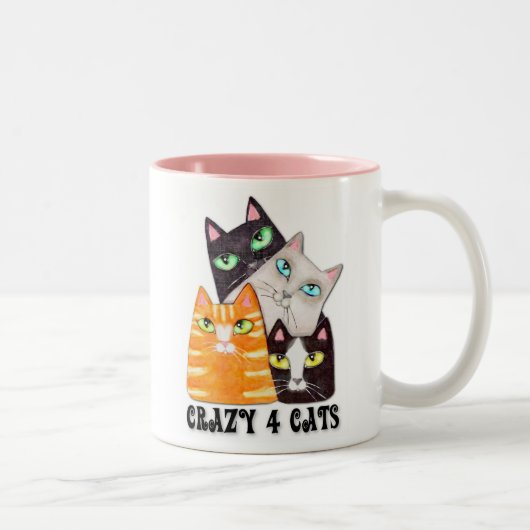 猫好きのコーヒー・マグ ツートーンマグカップ (右)
