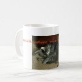 猫好きのコーヒー・マグ; 眠っている虎猫猫マグとの コーヒーマグカップ (正面左)