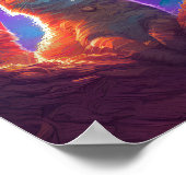 猫好きのデジタルアート星夜猫 ポスター (角)