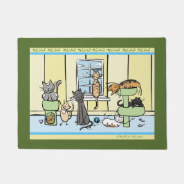 猫好きのドア・マット ドアマット