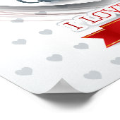 猫好きのハート ポスター (角)