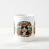 猫好きのビブス - かわいい猫デザイン コーヒーマグカップ (中央)