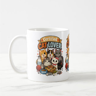 猫好きのビブス - かわいい猫デザイン コーヒーマグカップ