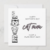 猫好きのピンクのお母さんの日 カード (正面)