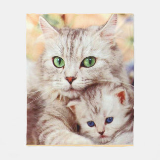 猫好きのフリースブランケット フリースブランケット