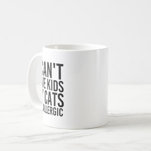 猫好きのプレゼント私の猫はAlleである子供を持つことができない コーヒーマグカップ (正面左)