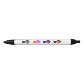 猫好きのペン: "猫の鳴き声のための愛" 黒ボールペン (正面)